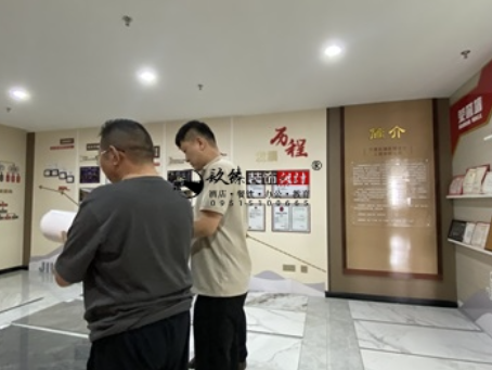 银川装修公司|银川晨宴售楼部中心设计装修项目现场选择样品