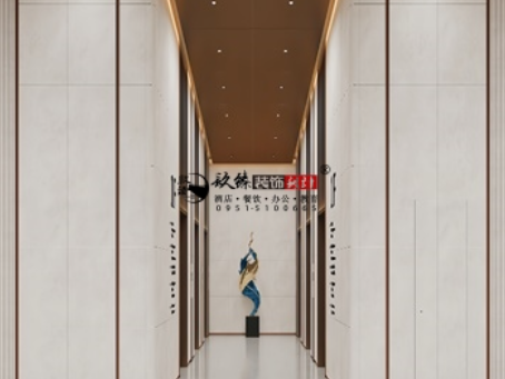 银川装修公司推荐|银川翰景地产办公楼公区装修设计以专业圈粉